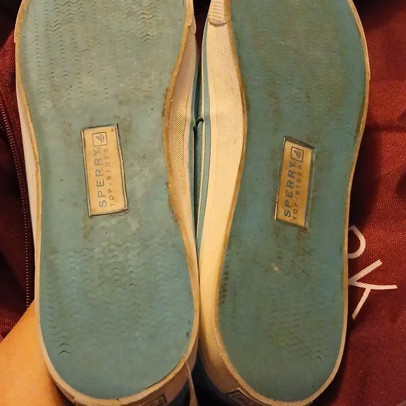 Sperry Womans Teal and White Boat Shoes 8.5 - Picture 7 of 7